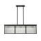 Z-Lite Carnaby Pendant, 10-Light, 12 In.W x 42.25 In.L x 12 In.H, Matte Black/Clear Ribbed 7504-42L-MB - alternate 1